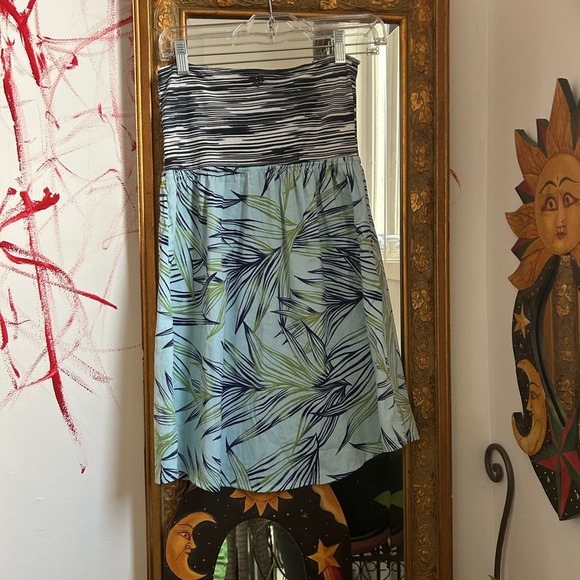 Roxy Blue and White Patterned Mini Summer Dress M - Picture 15 of 16